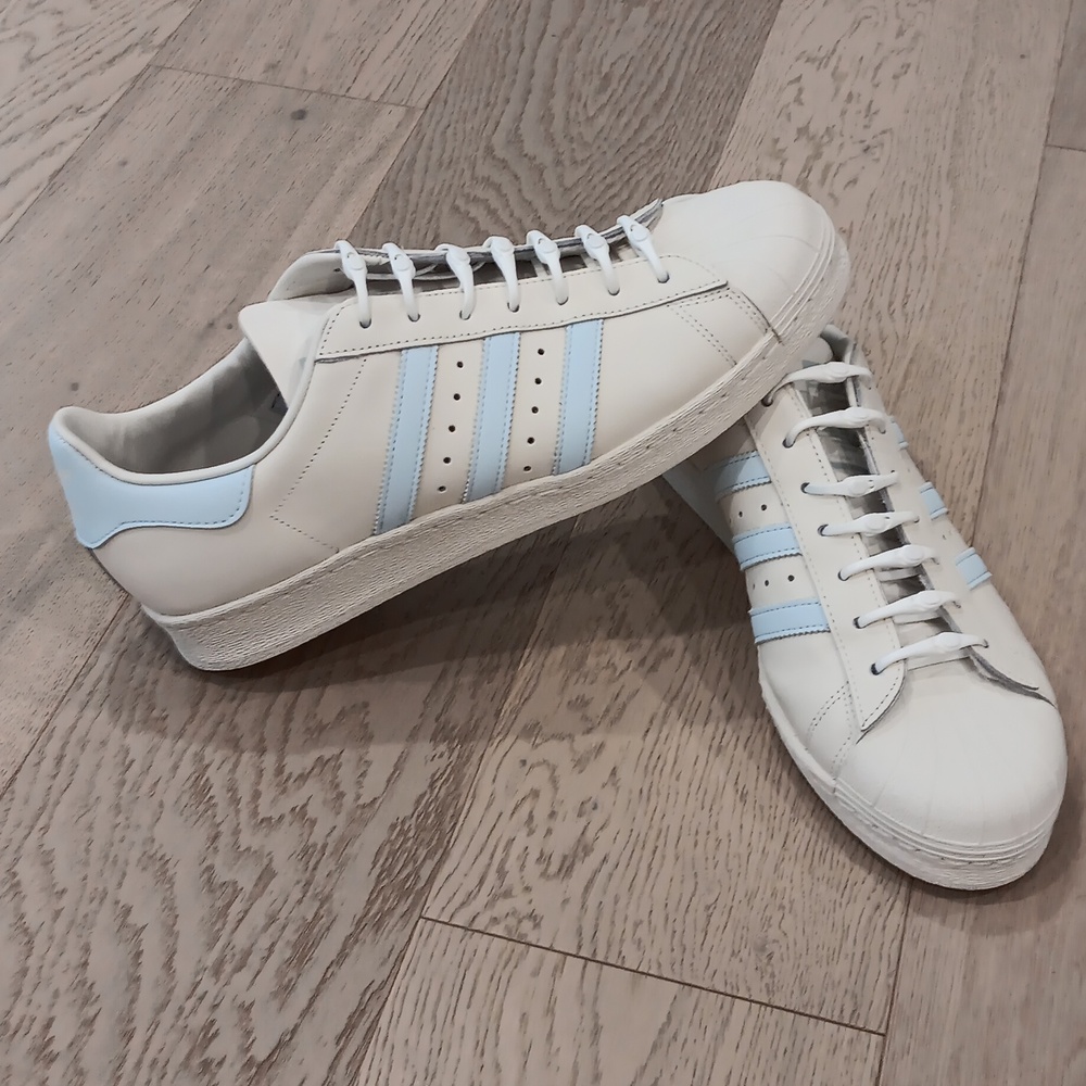 ADIDAS SUPERSTAR 82 Cloud White & Blue Size 12